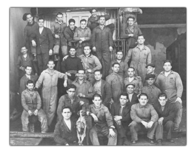 Grupo de trabajadores del ferrocarril de Horna